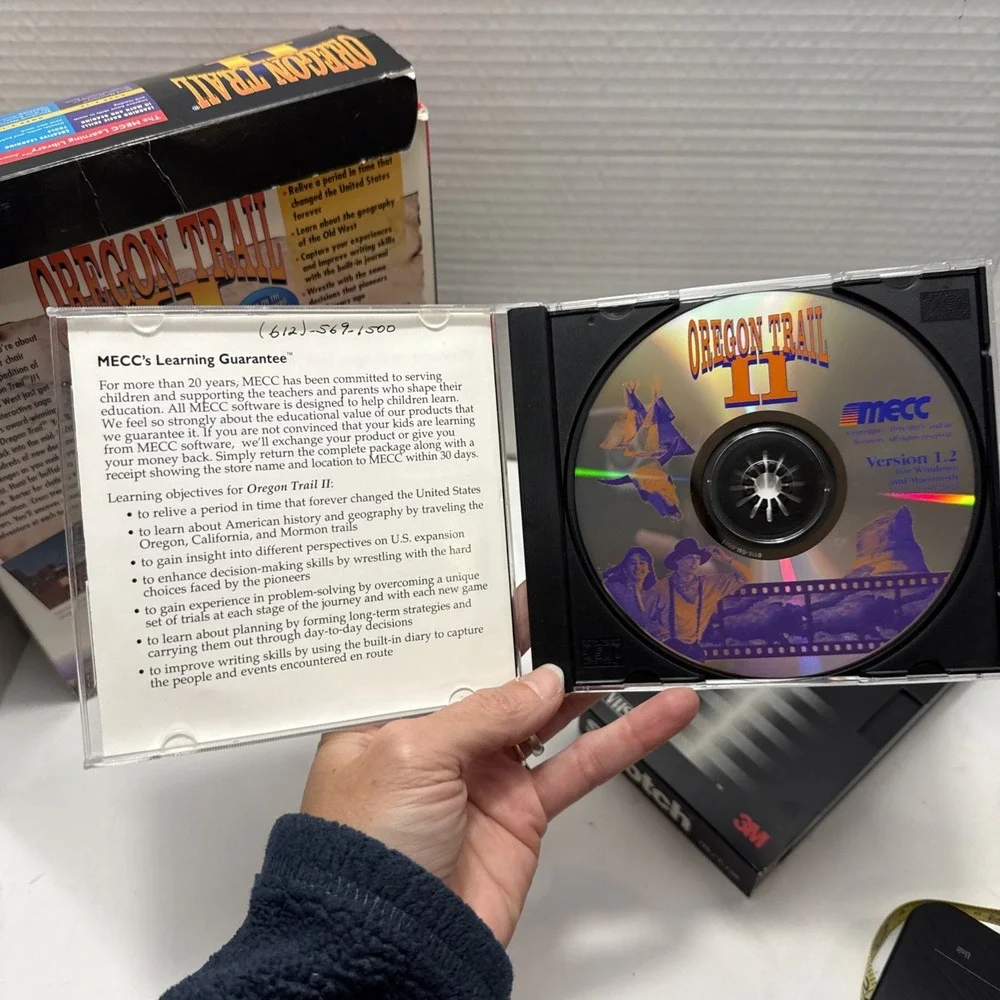 Vintage Oregon Trail II CD-ROM for PC Or Macintosh MECC (1994) With Box‎ & VHS